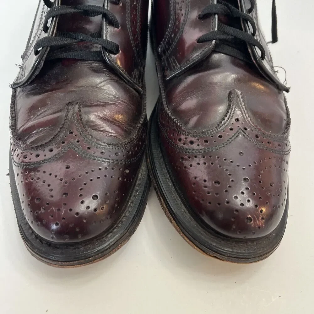 VTG O’Sullivans Coburne Square Dress Shoes Size Mens US 9.5 Wingtip Oxford USA‎